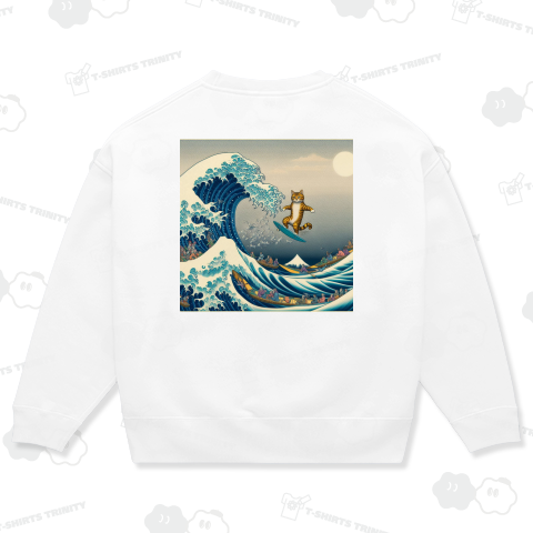 パロディアート「ネコの達人サーファー」バックプリント