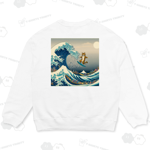 パロディアート「ネコの達人サーファー」バックプリント