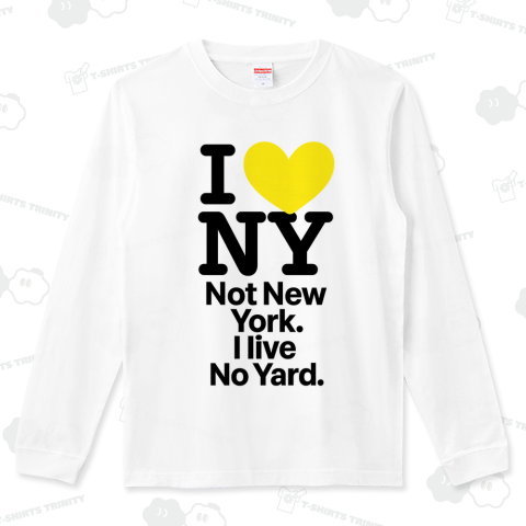 「I♥NY」は庭無し「No Yard」(黒文字)