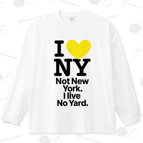 「I♥NY」は庭無し「No Yard」(黒文字)