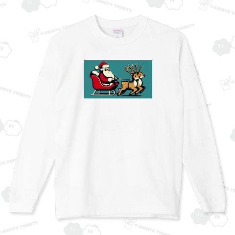 レトロアメリカンポップ「そりに乗るサンタ」