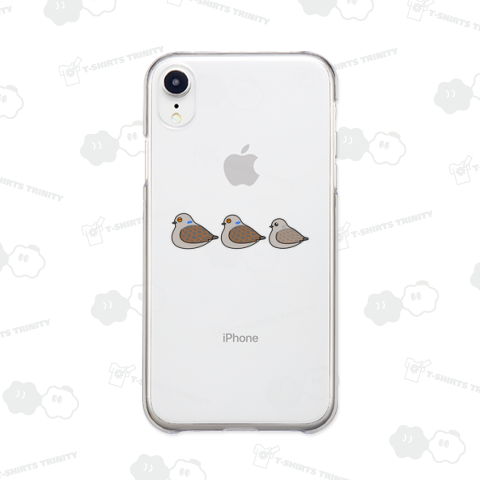 シンプル可愛いキジバトファミリー