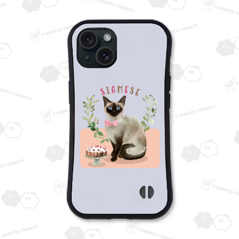 Kawaii シャム猫とケーキと