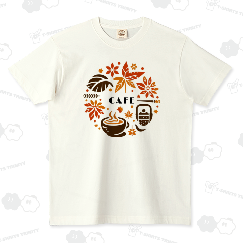 紅葉とカフェロゴマーク