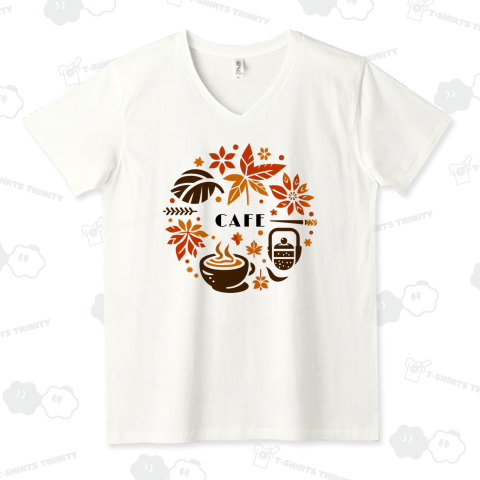 紅葉とカフェロゴマーク