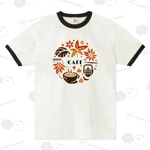 紅葉とカフェロゴマーク