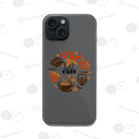 紅葉とカフェロゴマーク