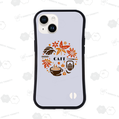 紅葉とカフェロゴマーク