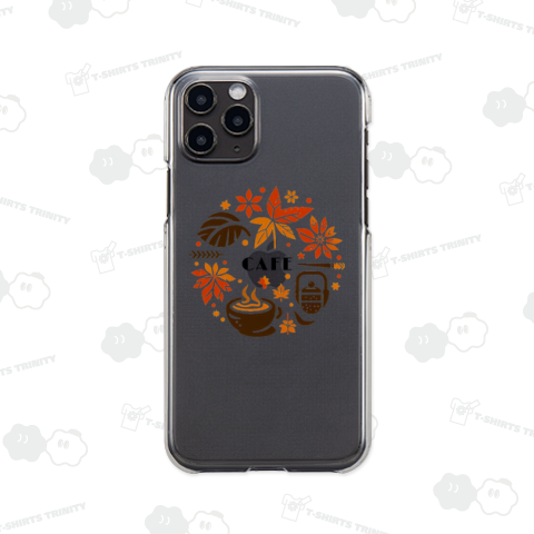 紅葉とカフェロゴマーク