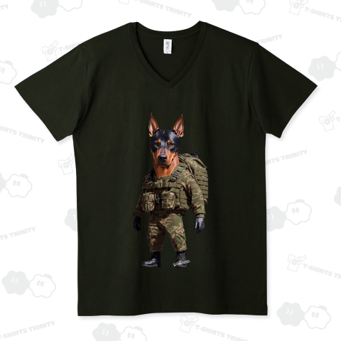 Doberman Pinscher soldier