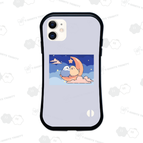 三日月とインコ