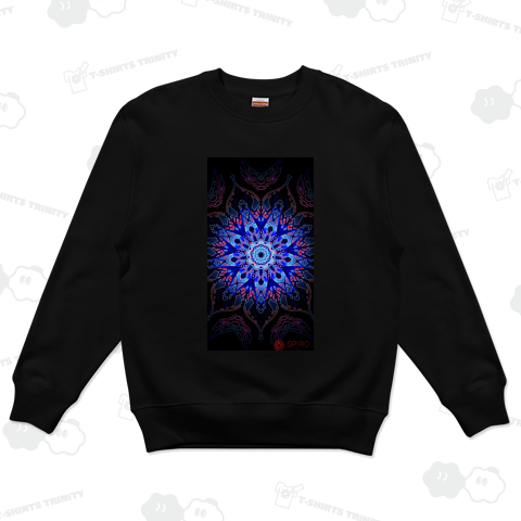 ネオン輝くブルーの幾何学模様