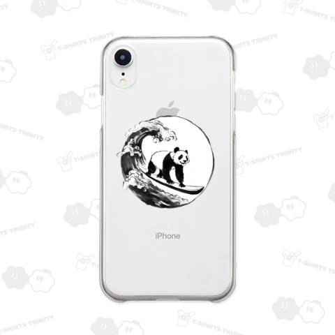 サーフィンするパンダ