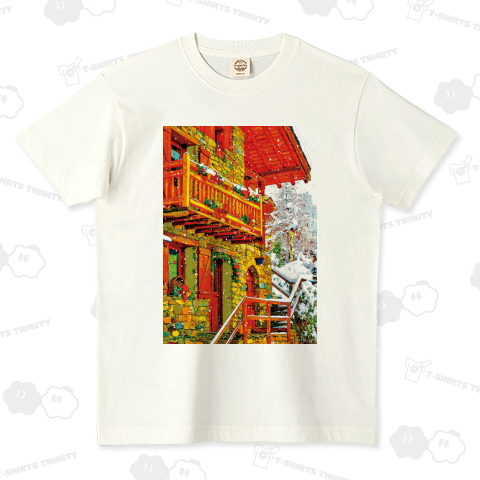 フランス 雪化粧のコテージ【作品No.632】