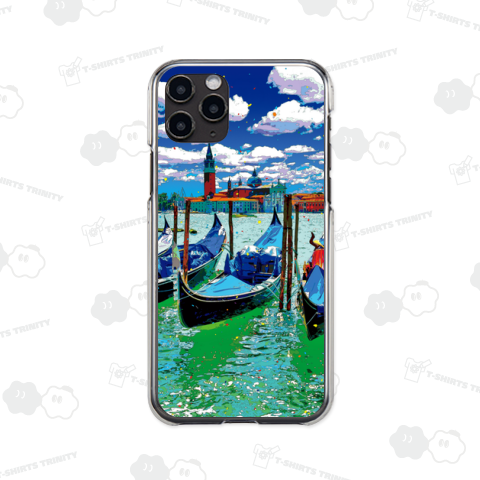 イタリア ヴェネツィアのゴンドラとサン・ジョルジョ・マッジョーレ聖堂【作品No.652】