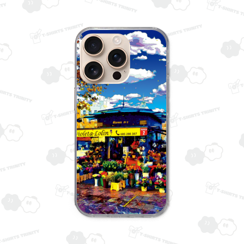 スペイン バレンシア市庁舎広場の花屋【作品No.686】