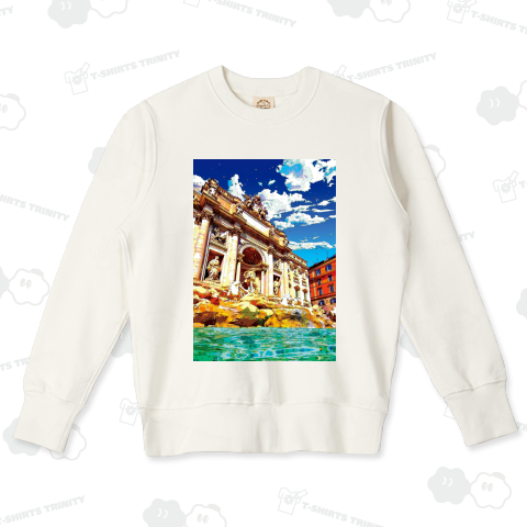 ローマ 青空に煌めくトレビの泉【作品No.704】