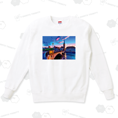 スイス 夕暮れのミュンスター橋【作品No.708】