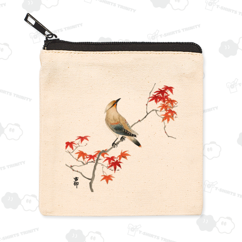 紅葉に緋連雀 小原古邨