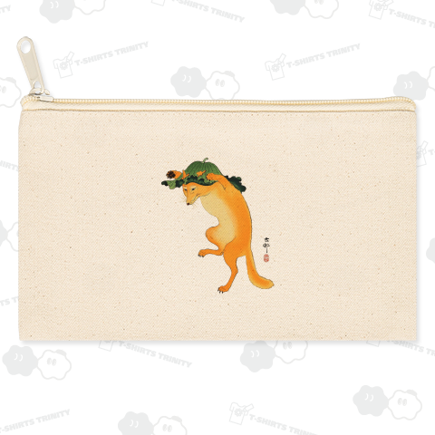 踊る狐 小原古邨