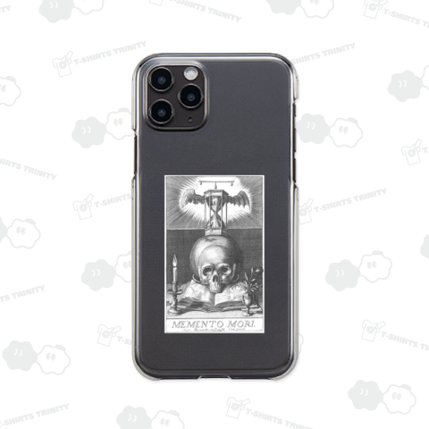 骸骨 No.2  Hendrick Hondius (I) 頭蓋骨と砂時計(メメントモリ)