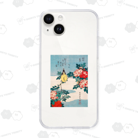 黄色い鳥 葛飾北斎