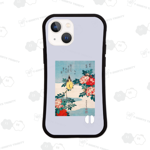 黄色い鳥 葛飾北斎