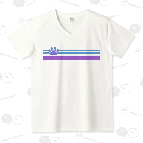 Striped 肉球ワンポイント BP