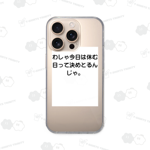 わしゃ今日は休む日って決めとるんじゃ。