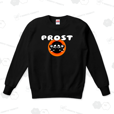 ドイツビールで乾杯する忍犬