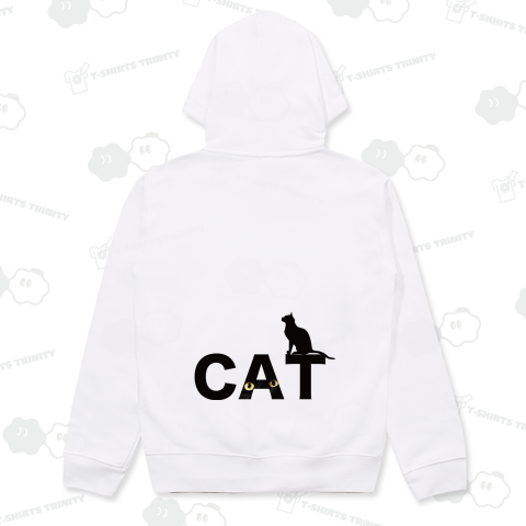 CAT バックプリント 黒猫 EYE