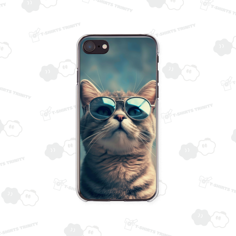 サングラスをした瞳が可愛い猫