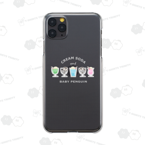 クリームソーダと赤ちゃんペンギン(黒地)