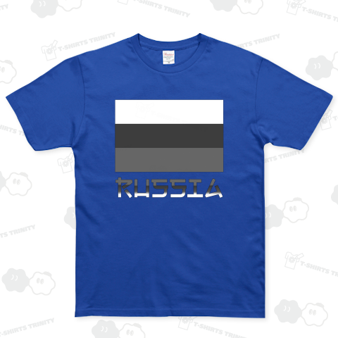 日本人にだけ読めないロシア国旗(モノクロ)