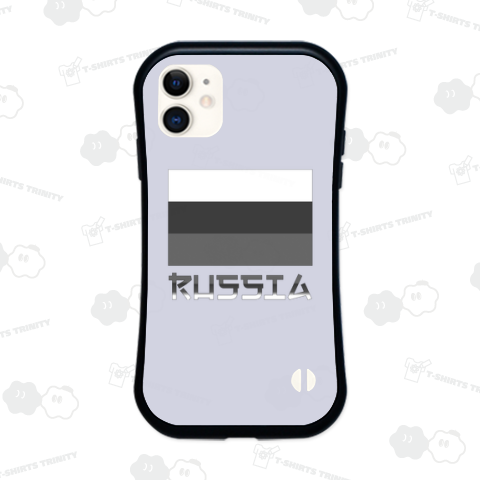 日本人にだけ読めないロシア国旗(モノクロ)