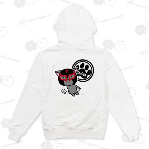 (バックプリント)猫ルチャドール・縄跳び