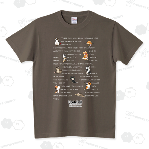 ゆる猫【2016デザイン濃色バージョン】 スタンダードTシャツ(5.6オンス)