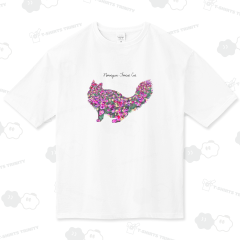 華猫 - ノルウェージャンフォレストキャット《文字変更可能テンプレート》