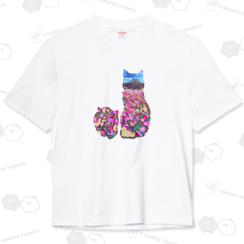 華猫 - ふたりねこ《図案位置 拡大縮小 文字入れ等 カスタマイズ可能》