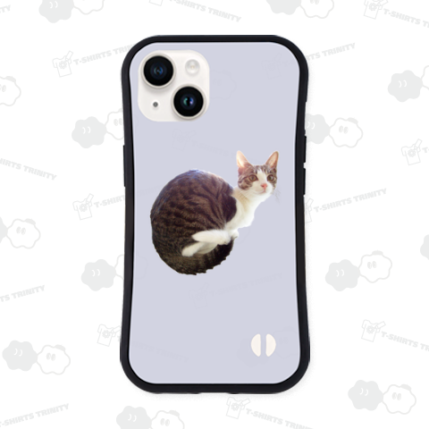 はちわれ子猫 かたつむり《図案位置 拡大縮小 文字入れ等 カスタマイズ可能》