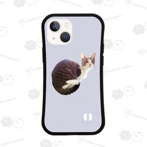 はちわれ子猫 かたつむり《図案位置 拡大縮小 文字入れ等 カスタマイズ可能》