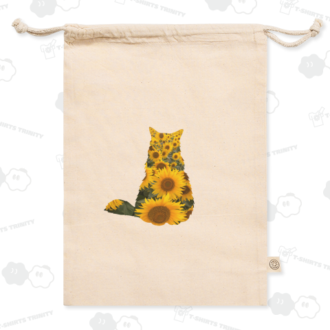 華猫 ひまわり - ノルウェージャンフォレストキャット 《図案位置 拡大縮小 文字入れ等 カスタマイズ可能》