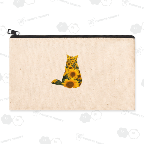 華猫 ひまわり - ノルウェージャンフォレストキャット 《図案位置 拡大縮小 文字入れ等 カスタマイズ可能》