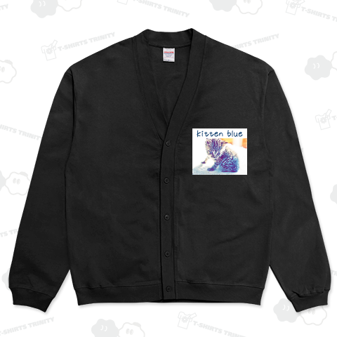 kitten blue《図案位置 拡大縮小 文字入れ等 カスタマイズ可能》