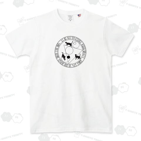 magic circle cat - 23928-1I《図案位置 拡大縮小 文字入れ等 カスタマイズ可能》