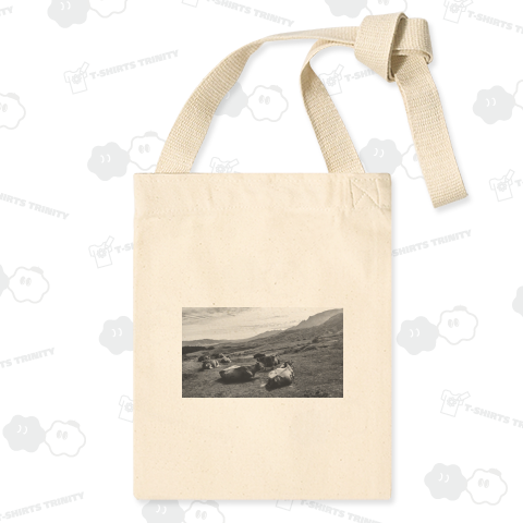 阿蘇山と牛Tシャツ