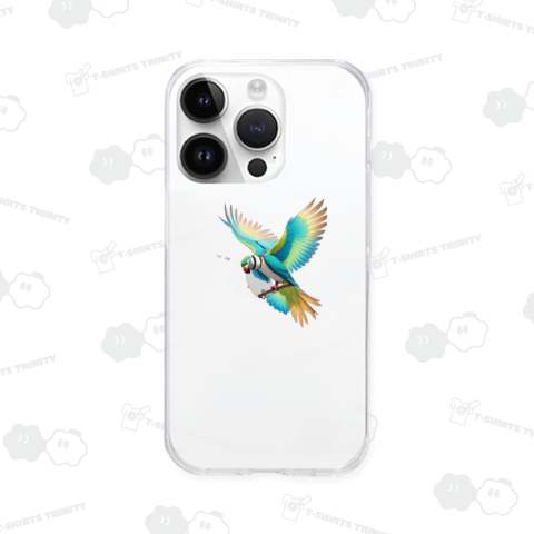 フライングカラーズ - カラフルなインコデザインTシャツ