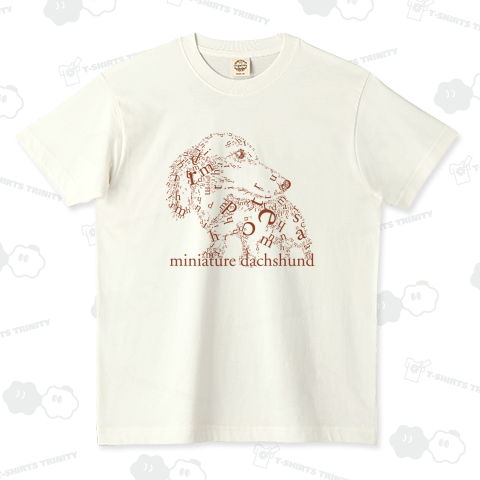 miniature dachshund "Font illustration"