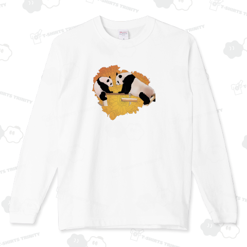 てっぺん おやこパンダ オレンジハート(前面プリント)