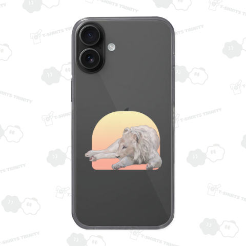 ホワイトライオンの休息《背面プリント》